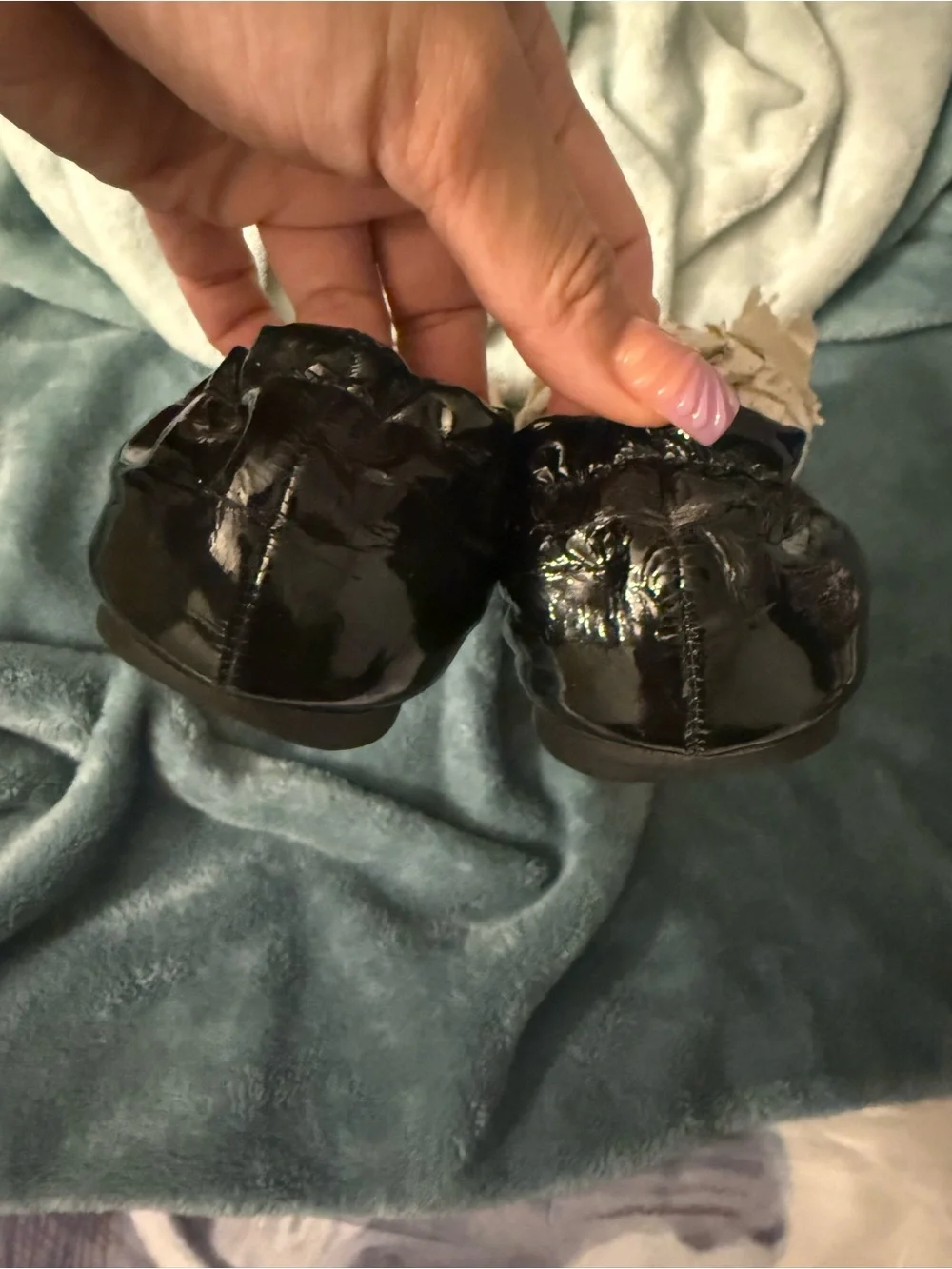 Tory Burch Reva Patent Leather Ballet Flats in Black 6